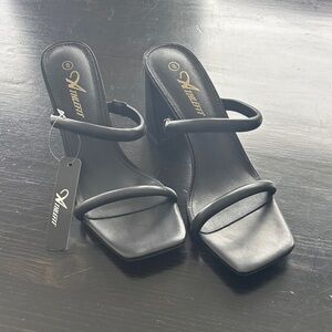 Athlefit Black Strappy Heels